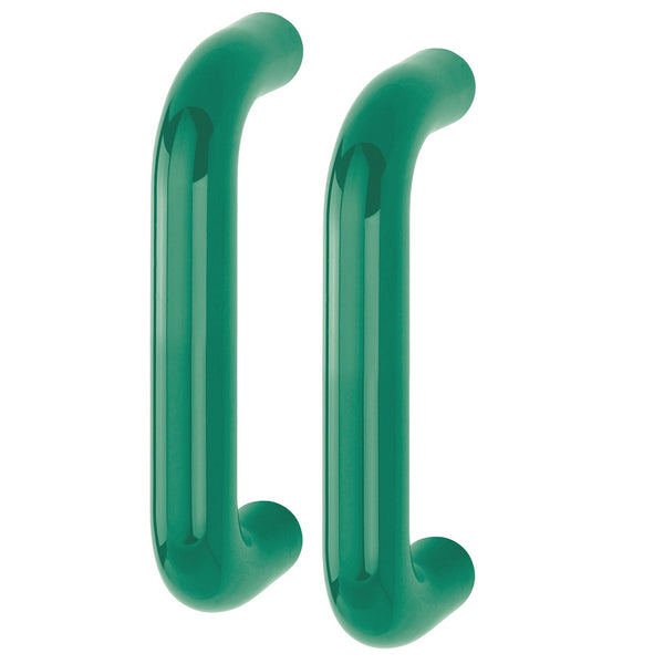 Hoppe 34mmØ Nylon 'D' Back To Back Fixing Pull Handle 220mm - Green RAL6016