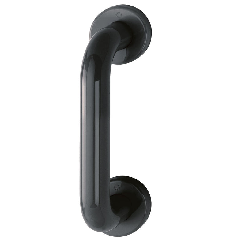 Hoppe 34mmØ Nylon 'D' Concealed Fixing Pull Handle 220mm - Black RAL9017