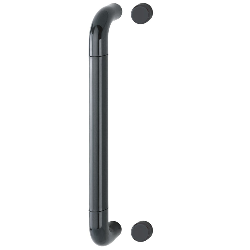 Hoppe 34mmØ Nylon 'D' Bolt Through Fixing Pull Handle 425mm - Black RAL9017