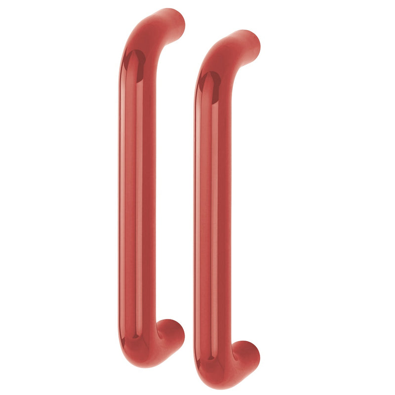 Hoppe 34mmØ Nylon 'D' Back To Back Fixing Pull Handle 300mm - Red RAL3003