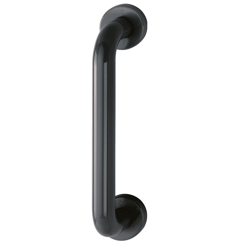 Hoppe 34mmØ Nylon 'D' Concealed Fixing Pull Handle 300mm - Black RAL9017