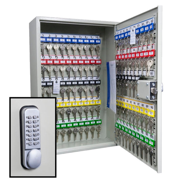 KeySecure Deep Key Cabinet With Digital Lock - 100 Hook