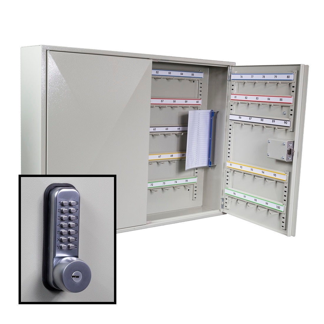 KeySecure Padlock Cabinet With Digital Lock With Key Override - 100 Ho
