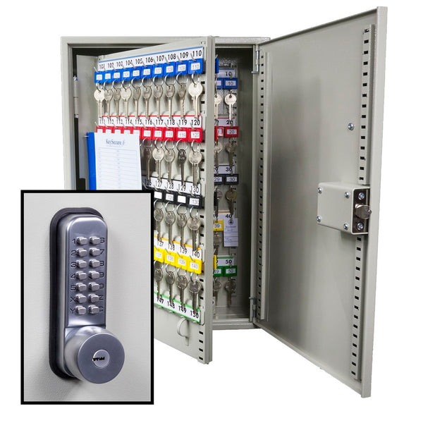 KeySecure Key Cabinet With Digital Lock and Key Override - 150 Hook