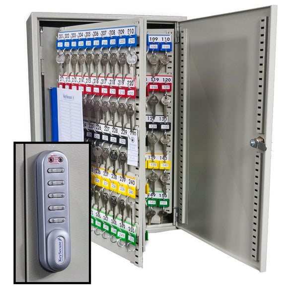 KeySecure Key Cabinet With Electronic Cam Lock - 250 Hook