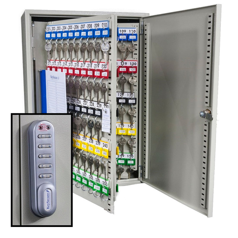 KeySecure Key Cabinet With Electronic Cam Lock - 250 Hook