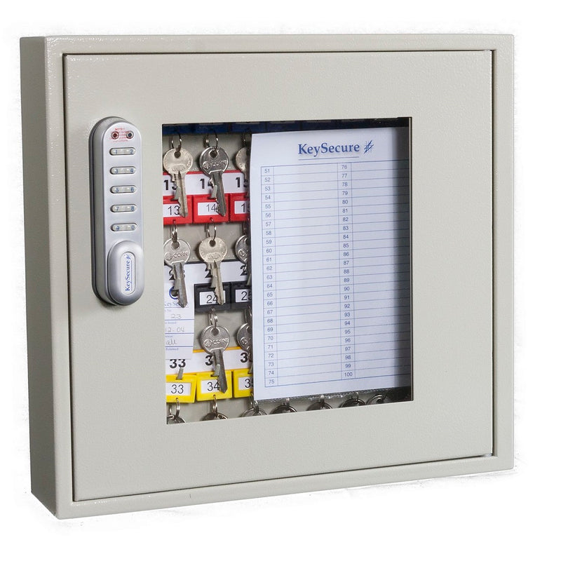 Keysecure Accessory KeySecure Clear Fronted Key Cabinet With Electronic Cam Lock - 40 Hook