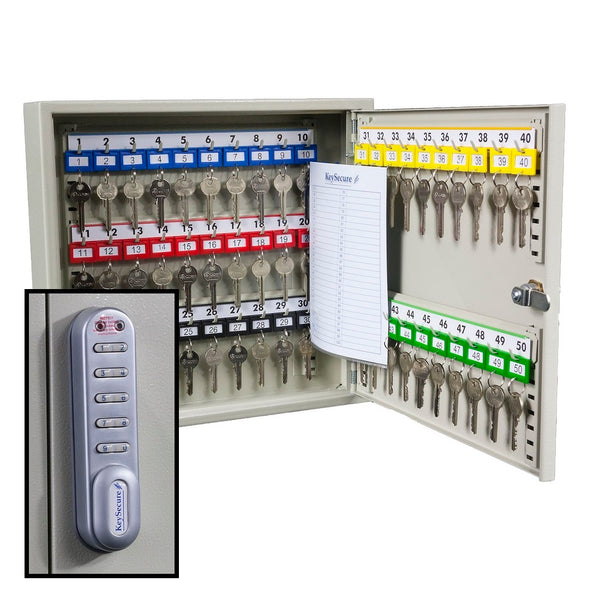 KeySecure Key Cabinet With Electronic Cam Lock - 50 Hook