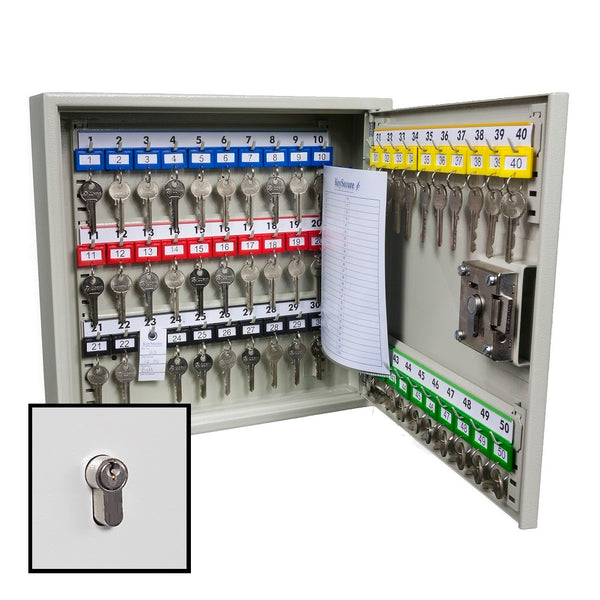 KeySecure Key Cabinet With Euro Cylinder Lock - 50 Hook