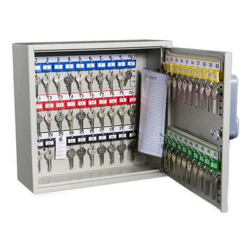 KeySecure Deep Key Cabinet With Electronic Cam Lock - 50 Hook