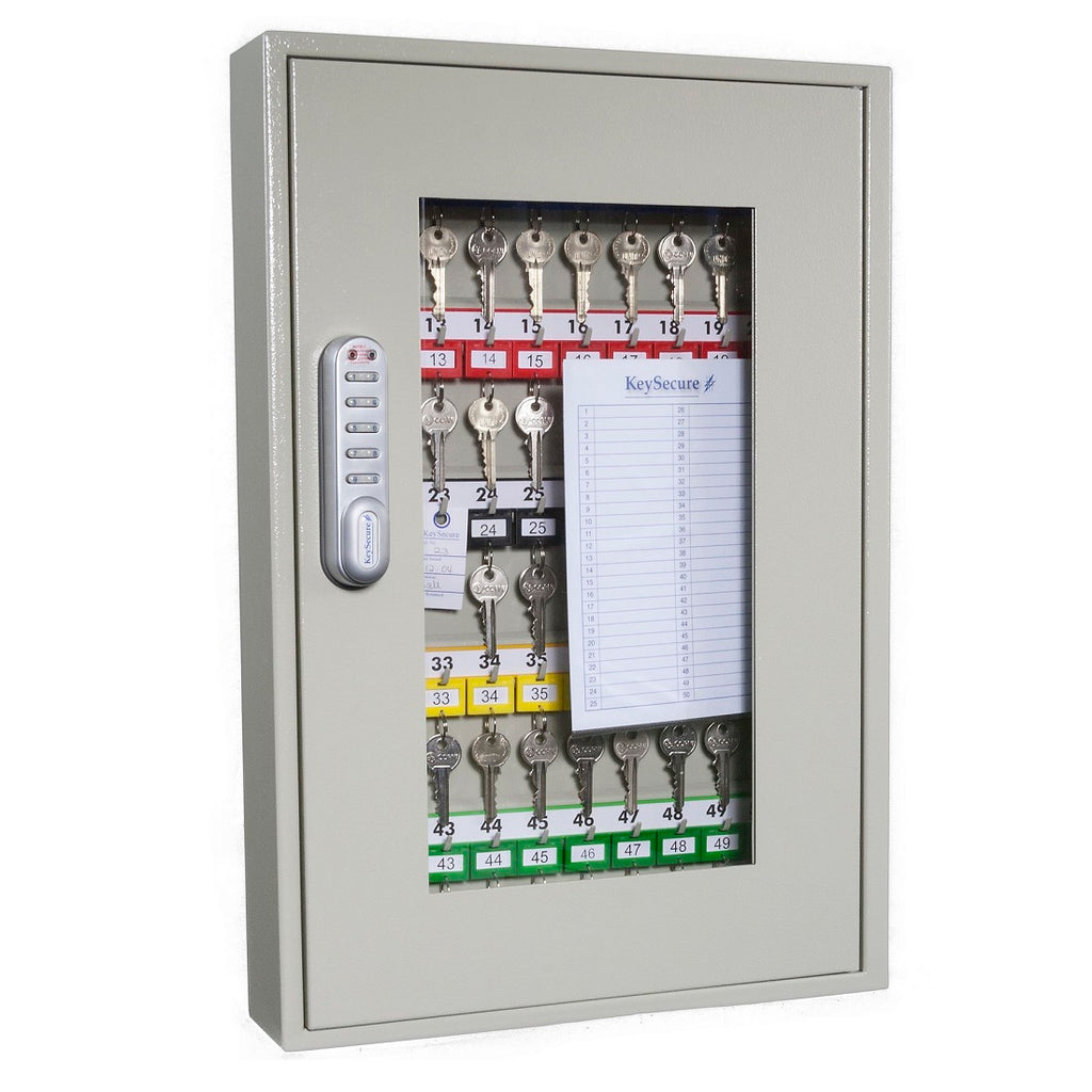Keysecure Accessory KeySecure Clear Fronted Key Cabinet With Electronic Cam Lock - 50 Hook