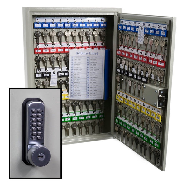 KeySecure Security Key Cabinet With Digital Lock With Key Override - 100 Hook