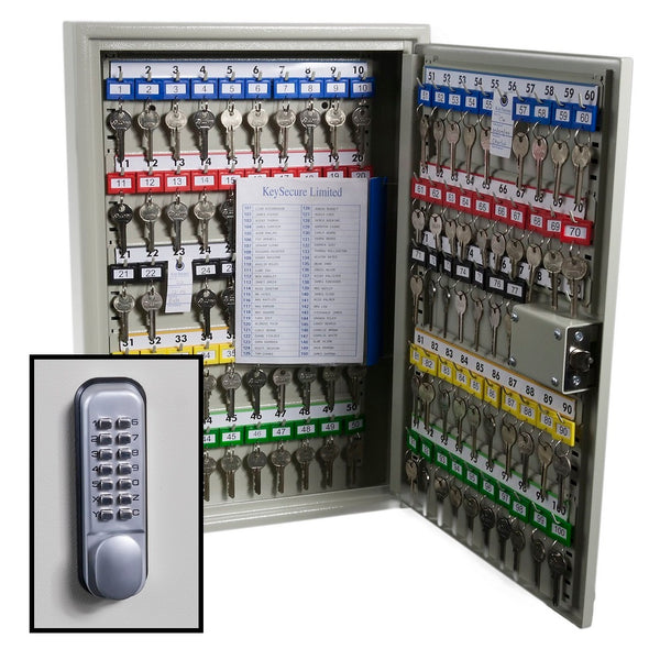 KeySecure Security Key Cabinet With Digital Lock - 100 Hook