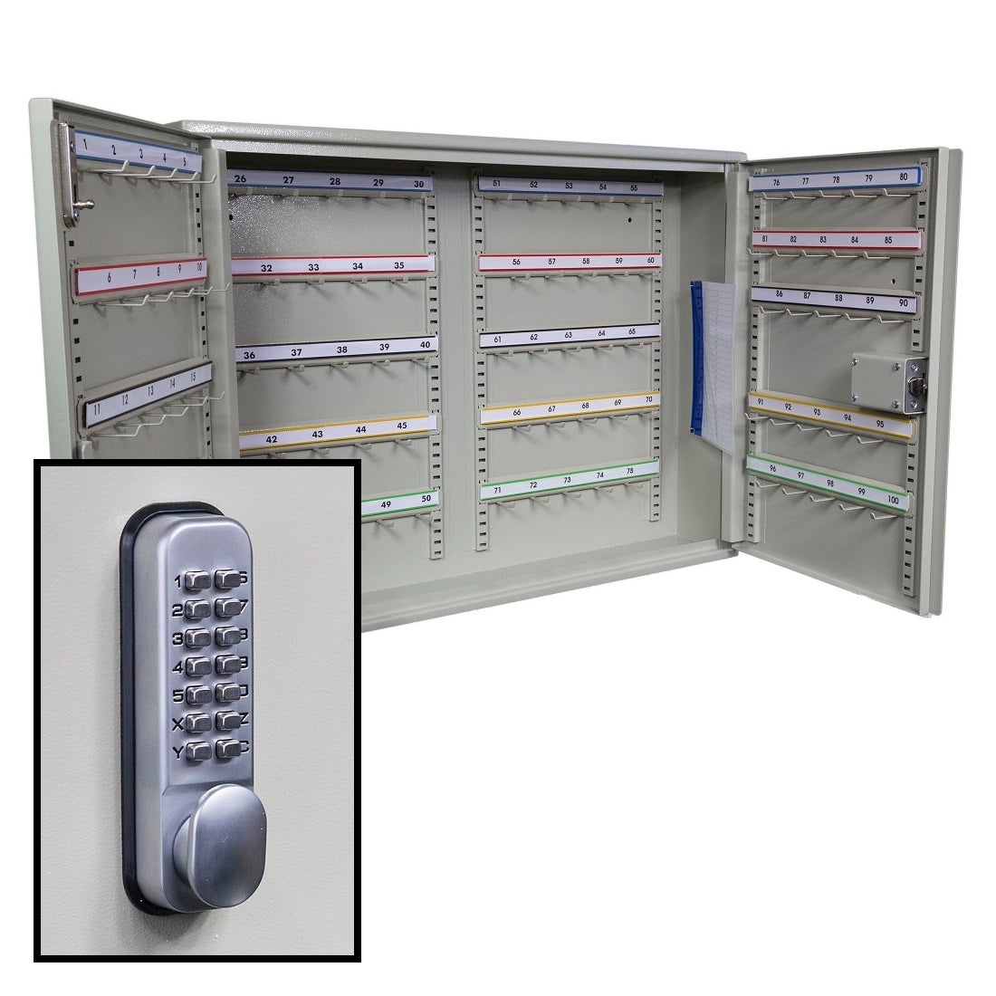Keysecure Accessory KeySecure Padlock Security Cabinet With Digital Lock - 100 Hook