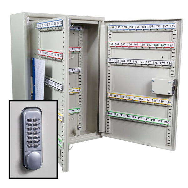 KeySecure Security Key Cabinet With Digital Lock - 200 Hook