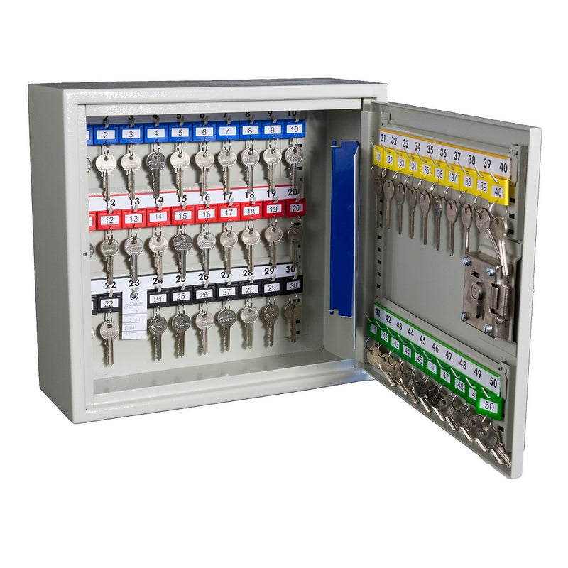 KeySecure Deep Security Key Cabinet With Euro Cylinder Lock - 50 Hook