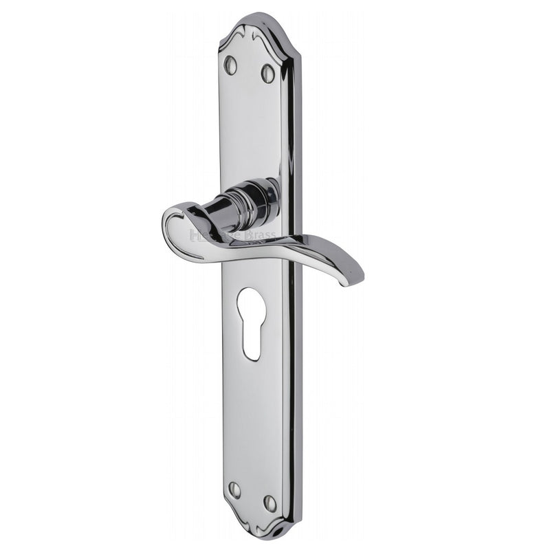M.Marcus Verona Long Plate Euro Handles - Polished Chrome