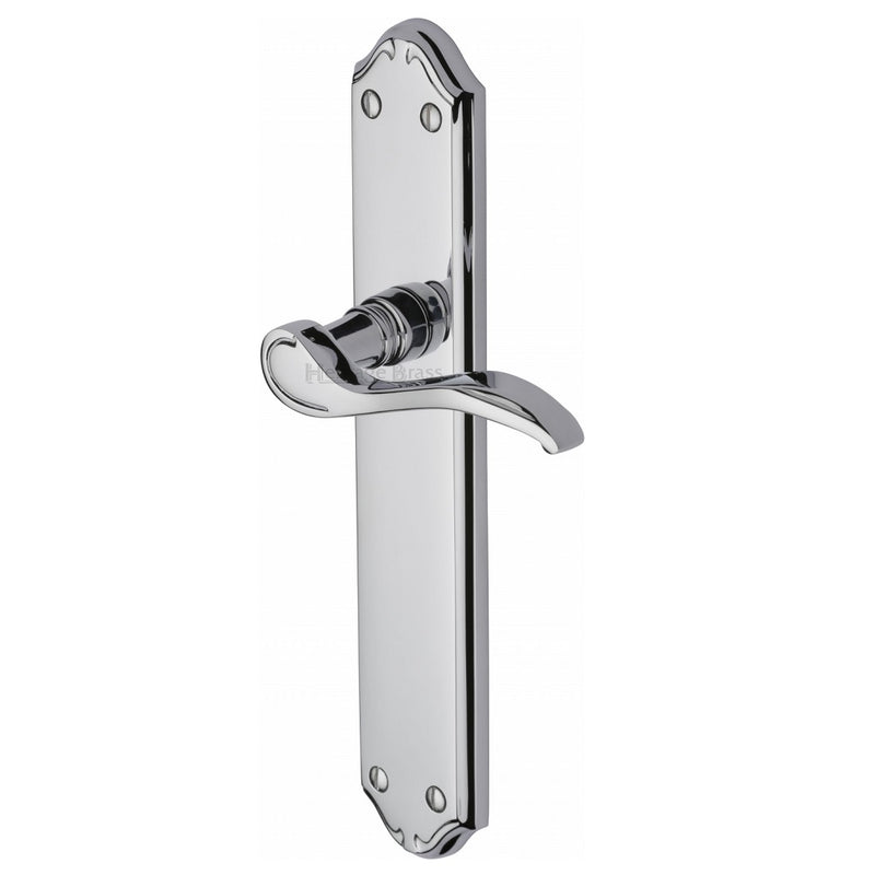 M.Marcus Verona Long Plate Latch Handles - Polished Chrome