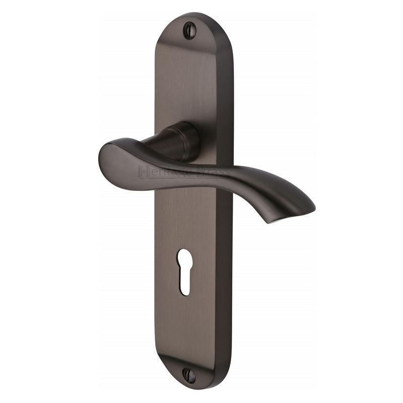 M.Marcus Algarve Lock Handles - Matt Bronze