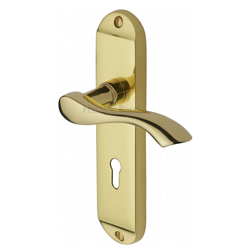 M.Marcus Algarve Lock Handles - Polished Brass