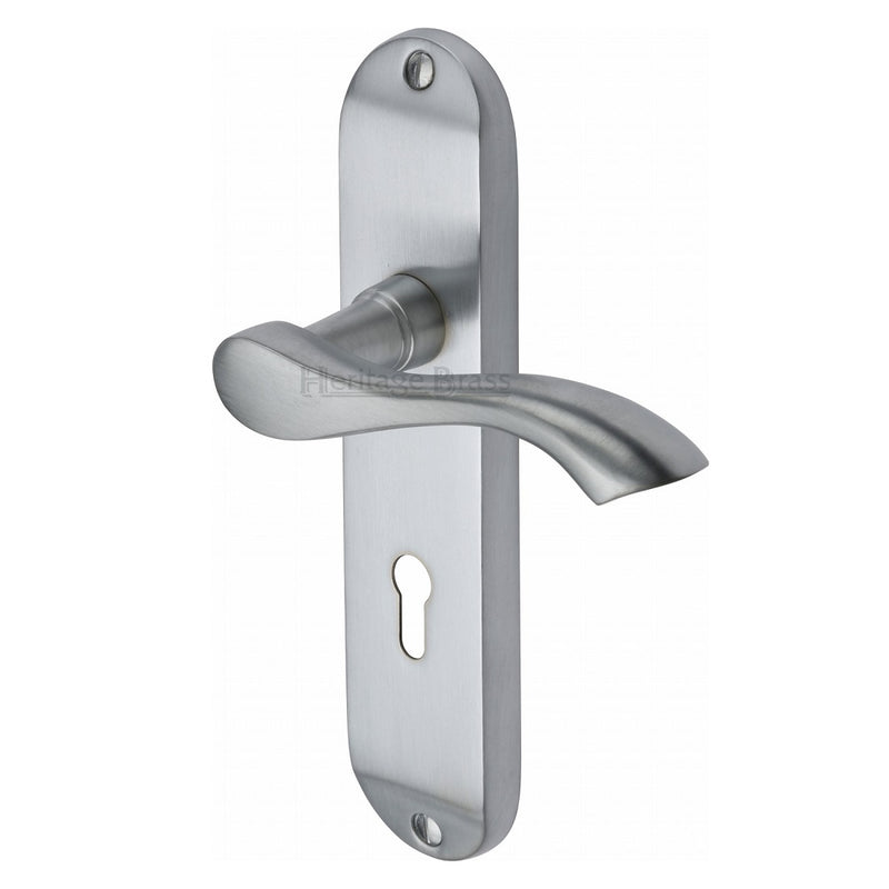 M.Marcus Algarve Lock Handles - Satin Chrome