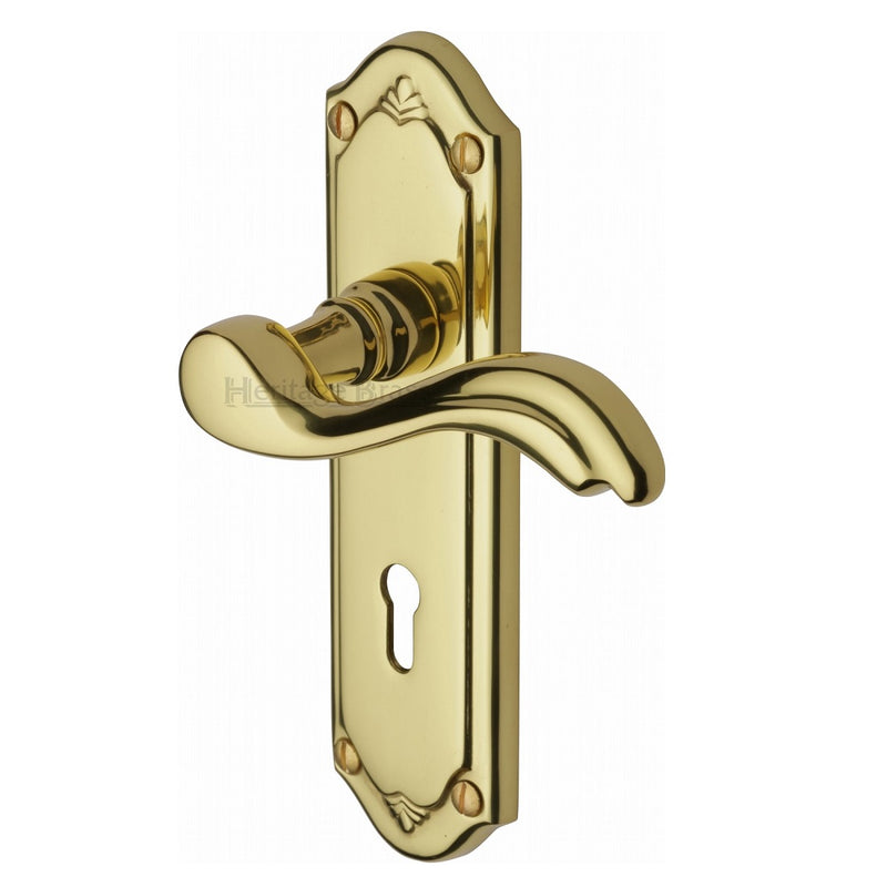 M.Marcus Lisboa Lock Handles - Polished Brass