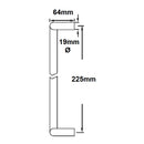 Eurospec Cranked Bolt Through Pull Handle 19x225mm - Grade 316 SSS