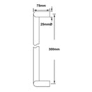 Eurospec Cranked Back to Back Pull Handle 25x300mm - Grade 316 SSS