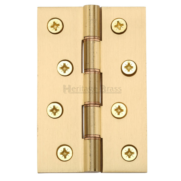 M.Marcus 102x67mm (4" x 2 5/8") Double Phosphor Washered Butt Hinge (pair) - Satin Brass
