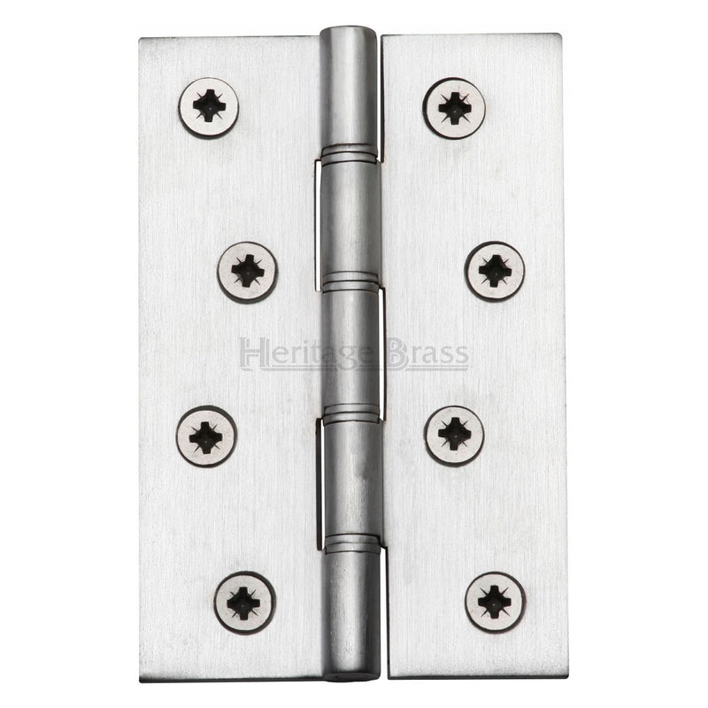 M.Marcus 102x67mm (4" x 2 5/8") Double Phosphor Washered Butt Hinge (pair) - Satin Chrome
