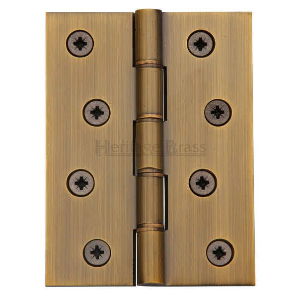 M.Marcus 102x76mm (4" x 3") Double Phosphor Washered Butt Hinge (pair) - Antique Brass
