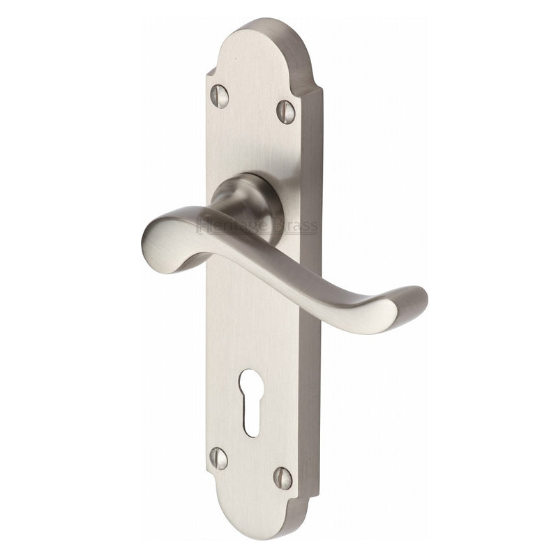 M.Marcus Savoy Lock Handles - Satin Nickel