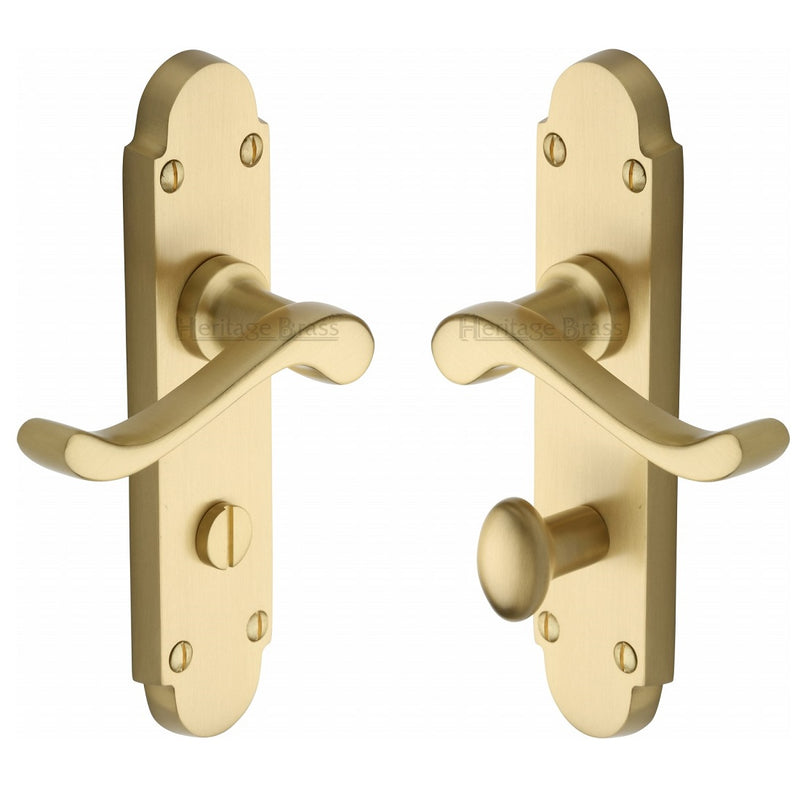 M.Marcus Savoy Bathroom Handles - Satin Brass