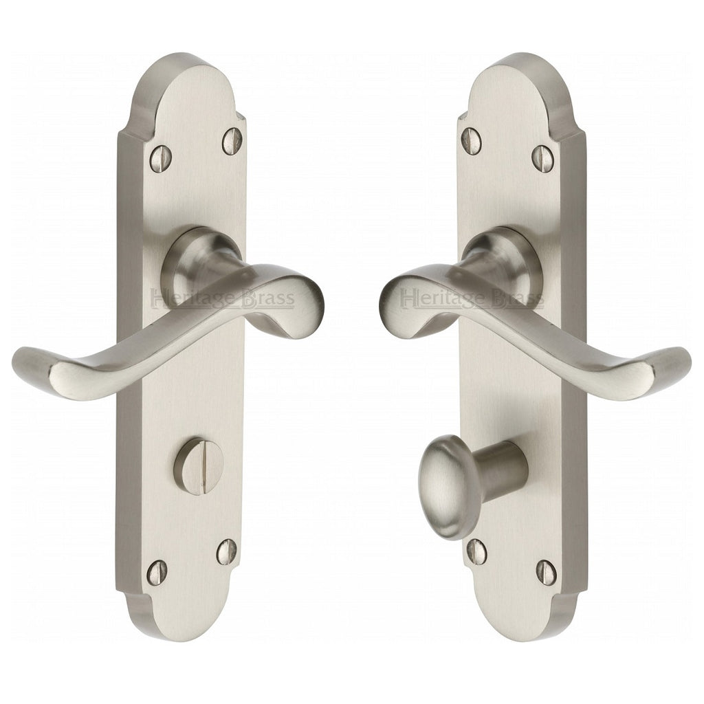 M.Marcus Savoy Bathroom Handles - Satin Nickel 
