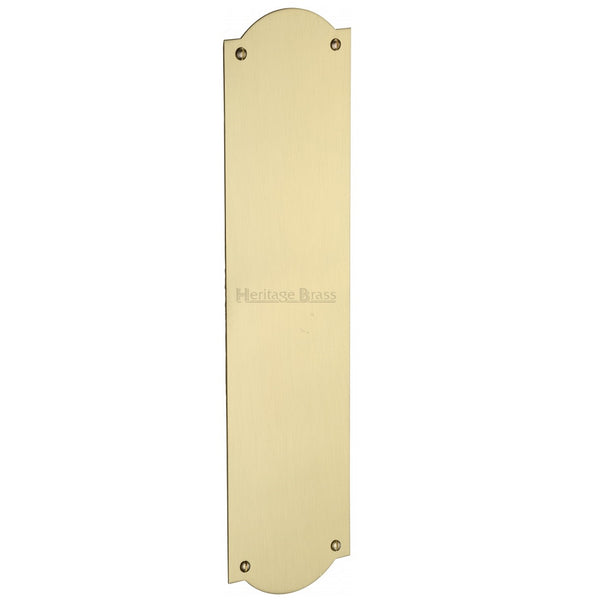 M.Marcus Shaped Finger Plate 305mm x 77mm - Satin Brass