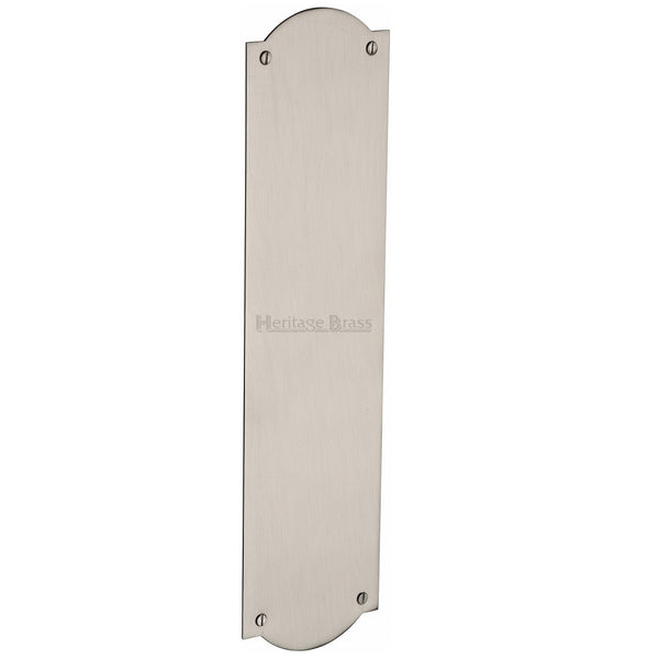 M.Marcus Shaped Finger Plate 305mm x 77mm - Satin Nickel 
