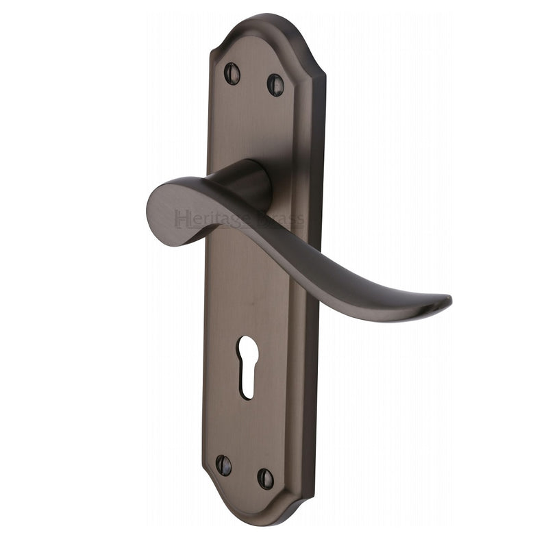 M.Marcus Sandown Lock Handles - Matt Bronze