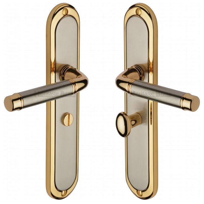 M.Marcus Saturn Long Plate Bathroom Handles - Jupiter Finish