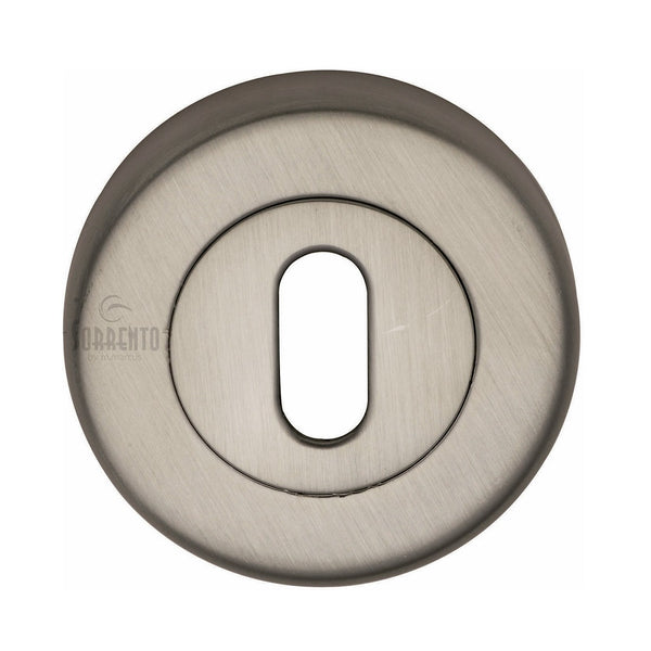 Sorrento Lever Key Escutcheon 53mmØ - Satin Nickel