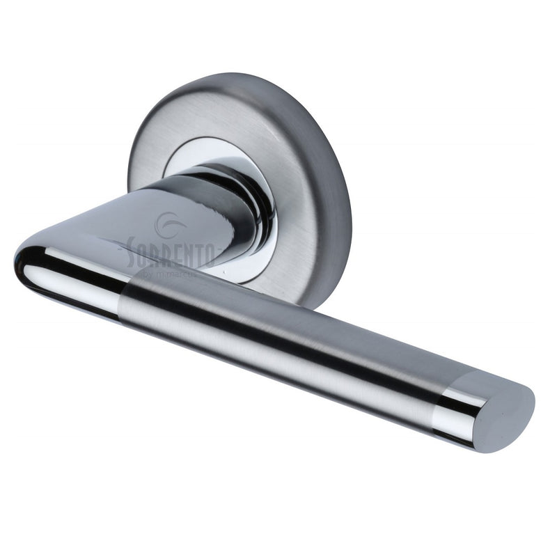 Sorrento Lena Lever Handles on Round Rose - Apollo Finish