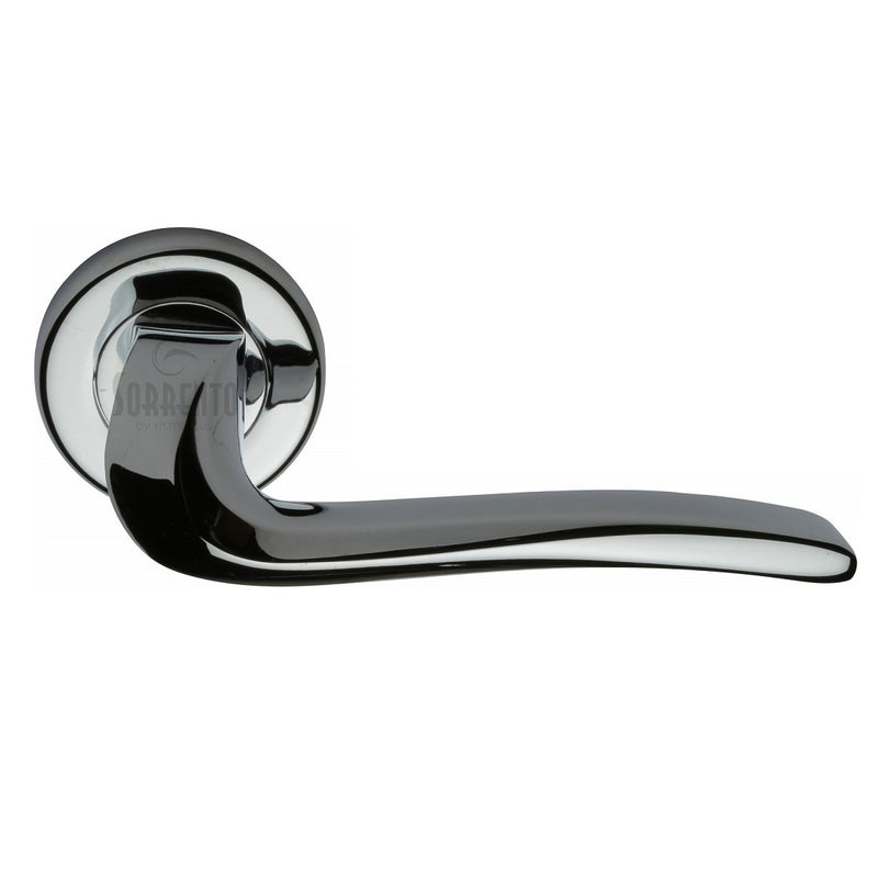 Sorrento Capri Lever Handles on Round Rose - Polished Chrome