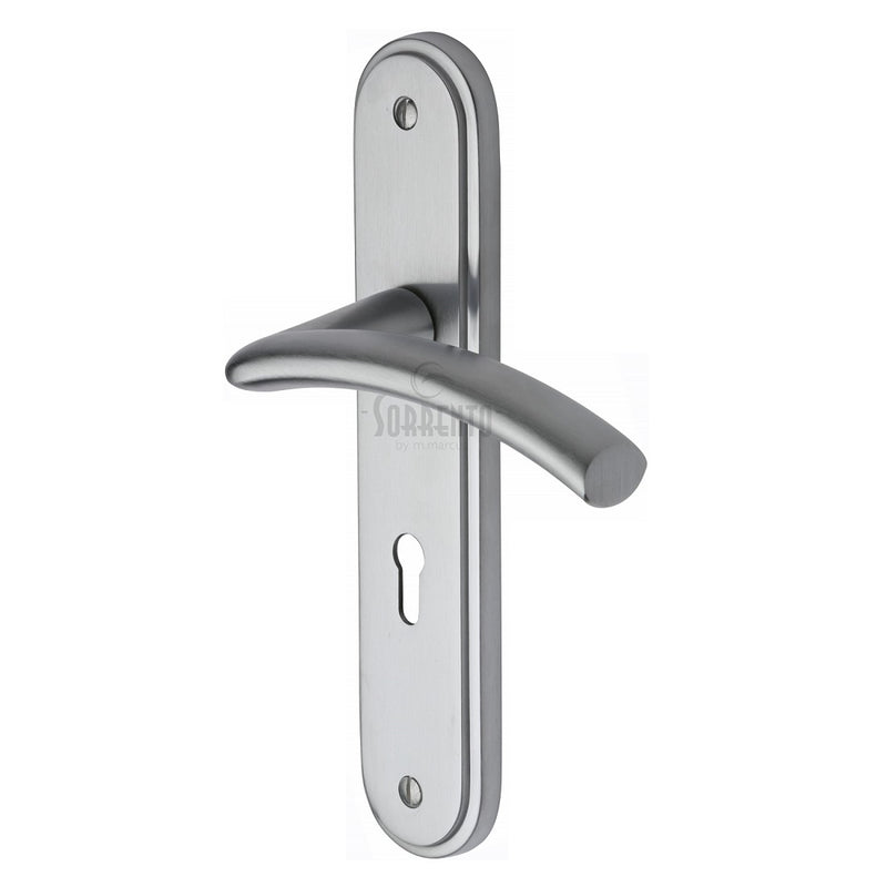 Sorrento Tosca Lock Handles - Satin Chrome