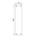 Stronghold Direct Finger Plate 330mm x 75mm - Grade 316 Satin Stainless Steel