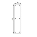 Stronghold Direct Finger Plate 450mm x 75mm - Satin Anodised Aluminium