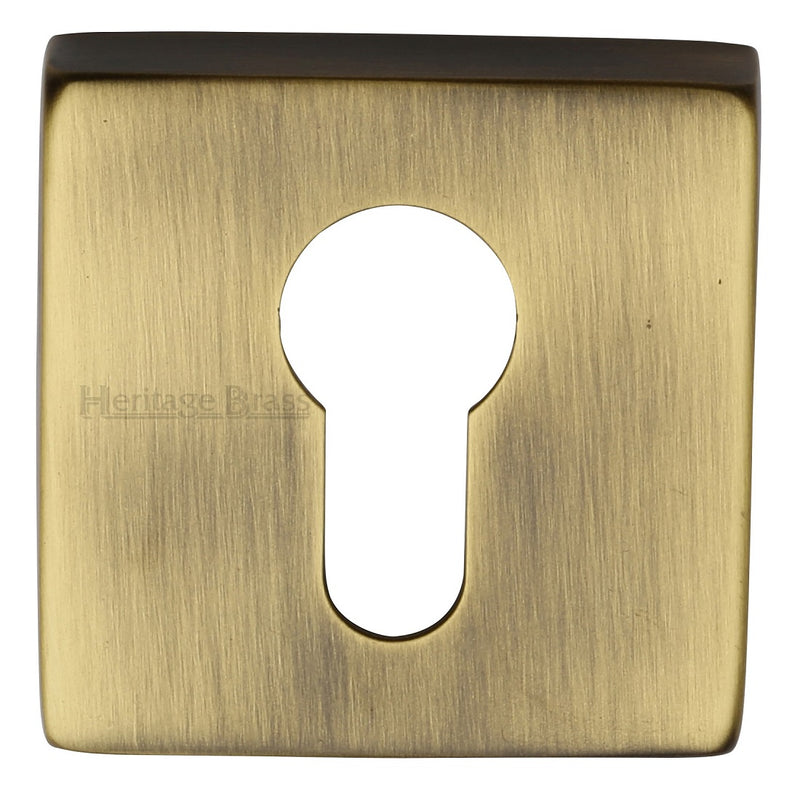 M.Marcus Square Euro Escutcheon - Antique Brass