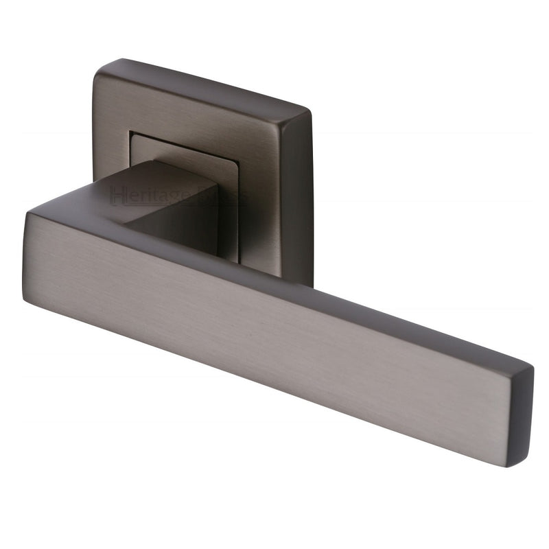 M.Marcus Delta Sq Lever Handles on Square Rose - Matt Bronze