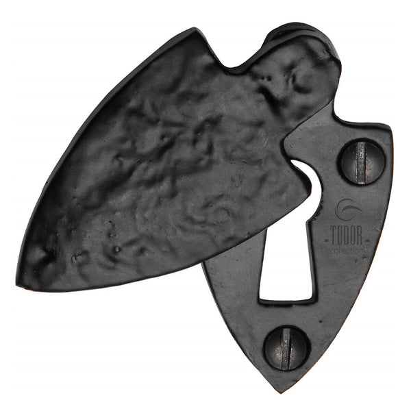 M.Marcus Covered Lever Key Escutcheon - Black Iron