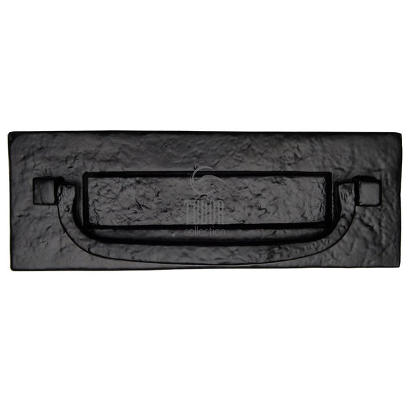 M.Marcus Letter Plate with Knocker 302x109mm - Black Iron 