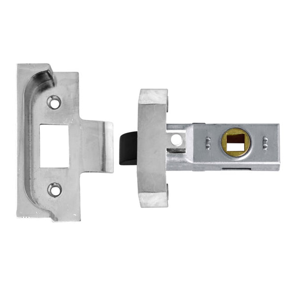 Union 2650 Rebated Tubular Latch - 64.5mm (2.5") Case - 44mm Backset - Silver