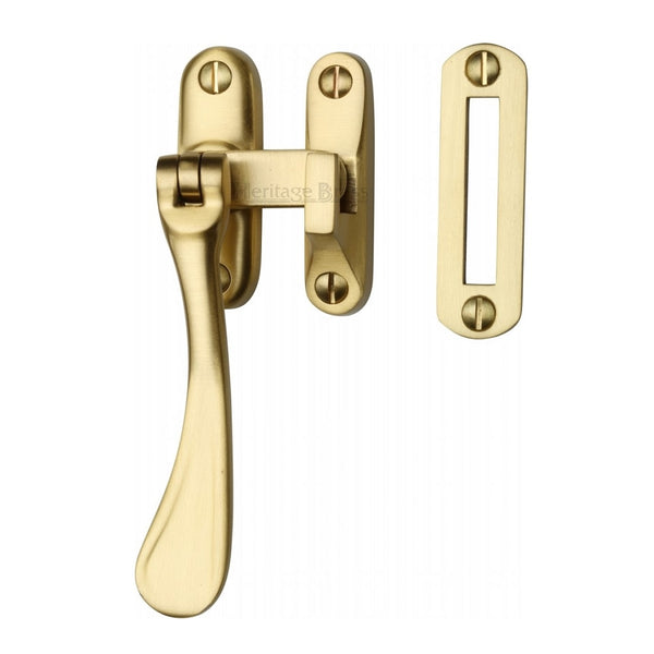 M.Marcus Mortice and Hook Plate Casement Fastener - Satin Brass